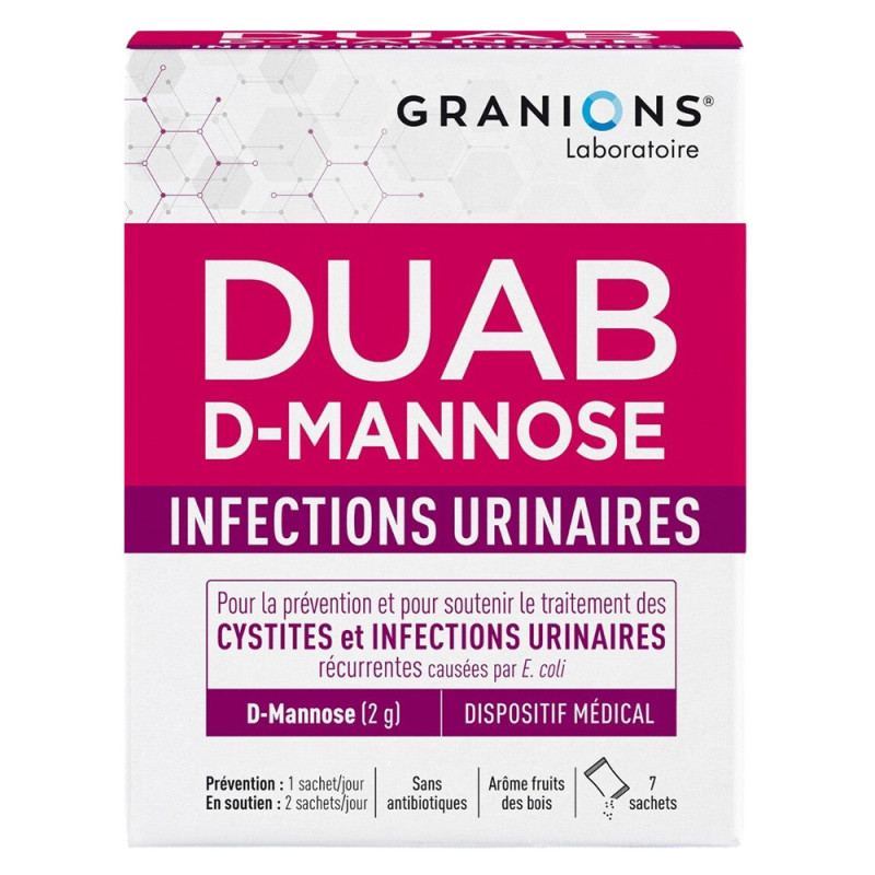 Granions Duab D-Mannose Infections urinaires 7 sachets Granions Duab D-Mannose Infections urinaires 7 sachets