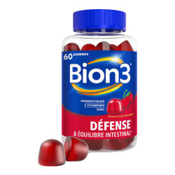 Bion 3 Défense et équilibre intestinal fruits rouges 60 gommes