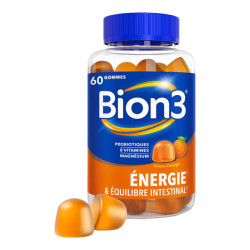 Bion 3 Energie et Equilibre intestinal arôme orange 60 gommes