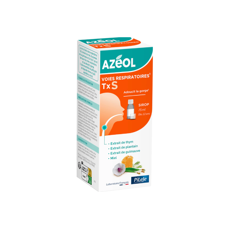 Pileje Azéol Voies Respiratoires TxS 75ml Pileje Azéol Voies Respiratoires TxS 75ml