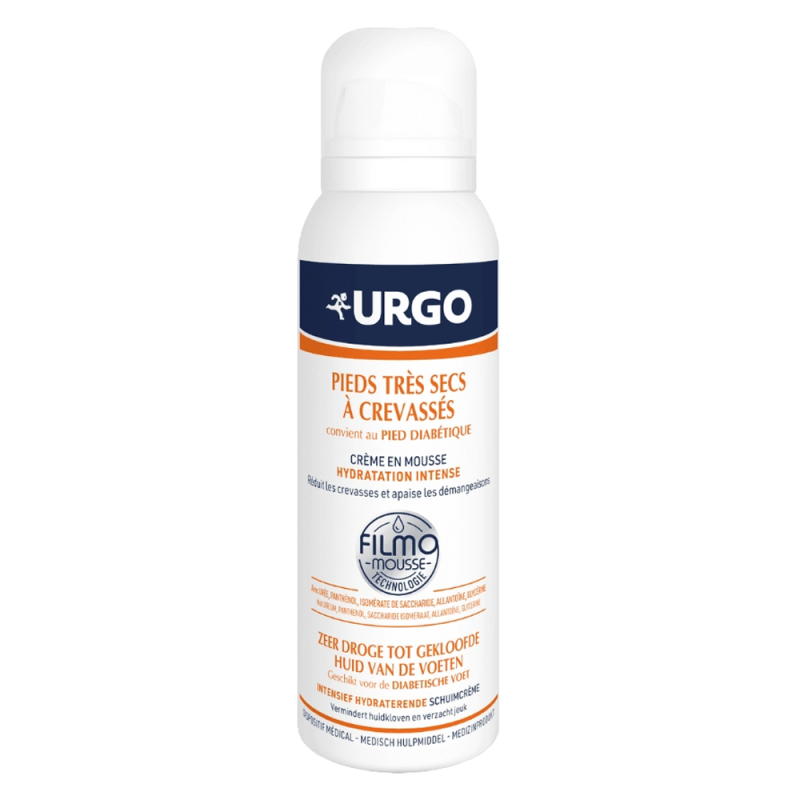 Urgo Filmomousse crème en mousse pieds très secs à crevassés 125ml Urgo Filmomousse crème en mousse pieds très secs à crevassés 125ml
