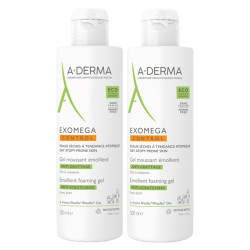 A-Derma Exomega Control Gel moussant émollient lot de 2 x 500ml