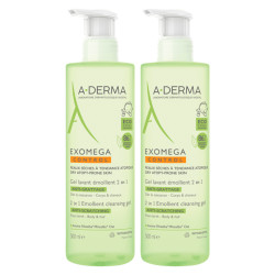 A-Derma Exomega Control Gel lavant émollient 2en1 2 x 500ml