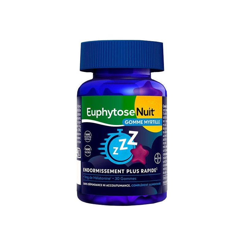 Bayer EuphytoseNuit 30 gommes myrtille Bayer EuphytoseNuit 30 gommes myrtille