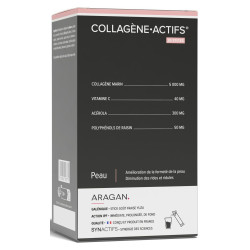 Aragan Collagène Actifs Peau goût fraise yuzu 20 sticks