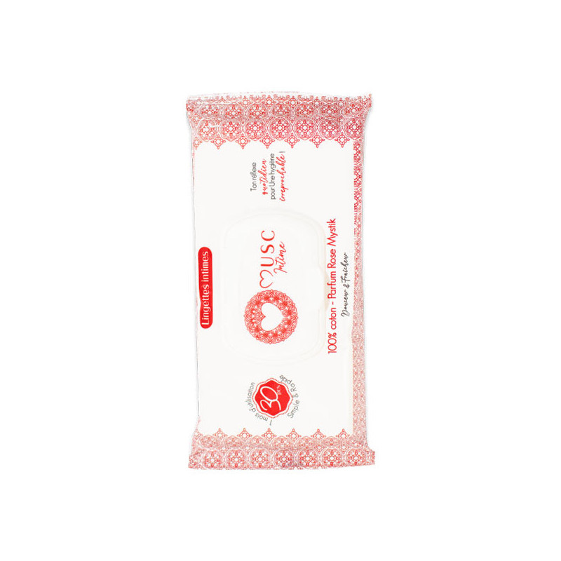 Musc Intime Rose Mystic Lingettes intimes paquet de 30 Musc Intime Rose Mystic Lingettes intimes paquet de 30
