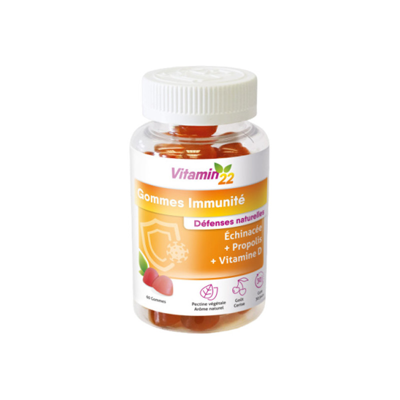 Vitamin'22 Gommes Immunité Défenses naturelles 60 gommes Vitamin'22 Gommes Immunité Défenses naturelles 60 gommes