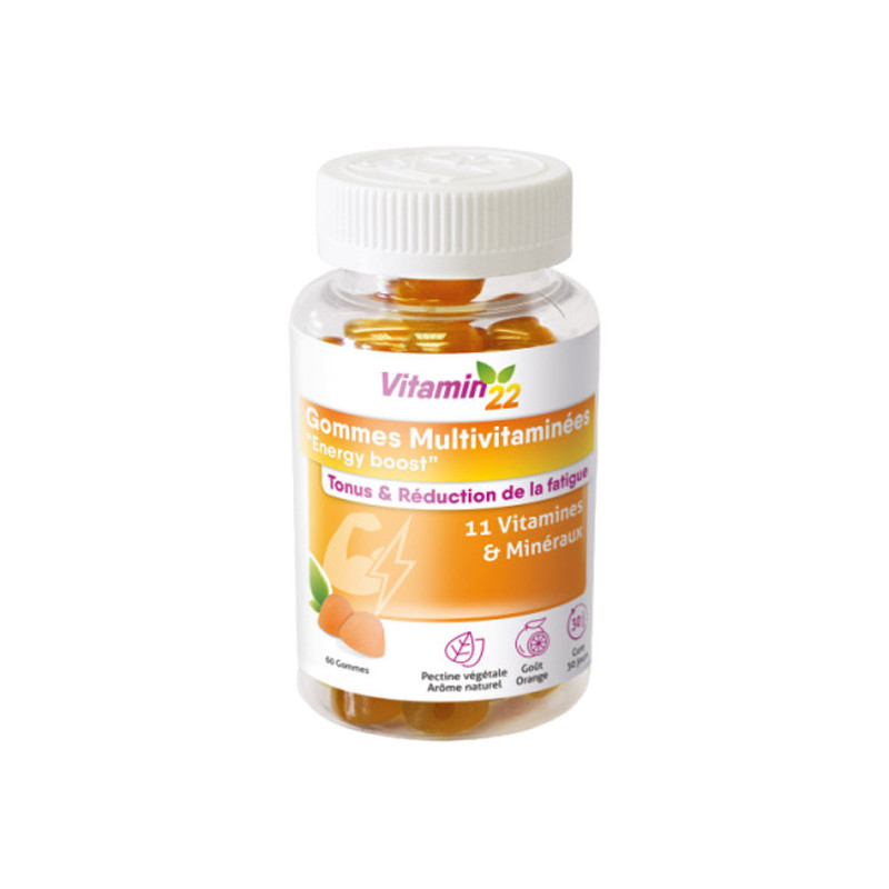 Vitamin'22 Multivitaminées Energy boost 60 gommes Vitamin'22 Multivitaminées Energy boost 60 gommes