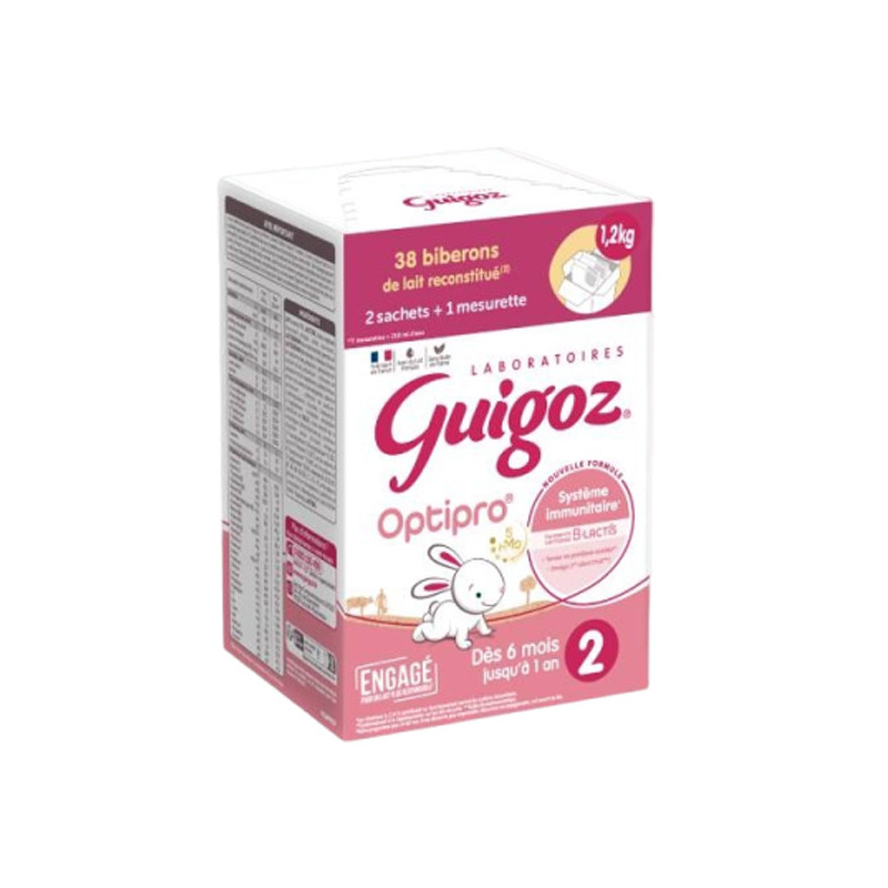 Guigoz Optipro Lait 2ème âge 6 mois 1,2kg Guigoz Optipro Lait 2ème âge 6 mois 1,2kg