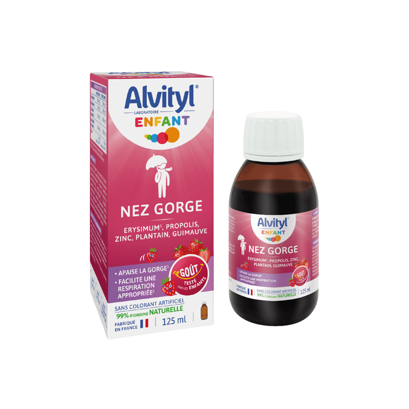 Alvityl Enfant Nez Gorge goût fraise 125ml Alvityl Enfant Nez Gorge goût fraise 125ml