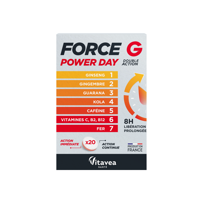 Vitavea Santé Forge G Power Day 20 comprimés Vitavea Santé Forge G Power Day 20 comprimés
