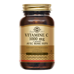 Solgar Vitamine C 1000 mg avec Rose hips 100 comprimés
