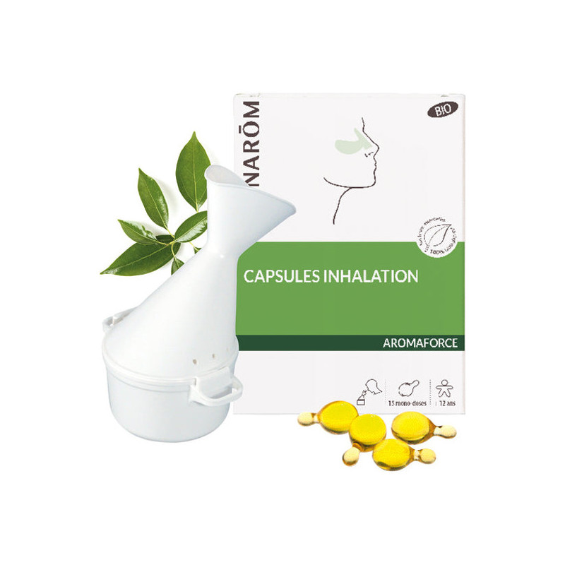 Pranarôm Aromaforce Inhalation 15 capsules + inhalateur bio Pranarôm Aromaforce Inhalation 15 capsules + inhalateur bio