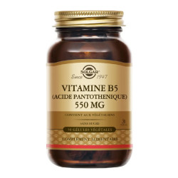 Solgar Vitamine B5 Acide pantothénique 550 mg 50 gélules végétales
