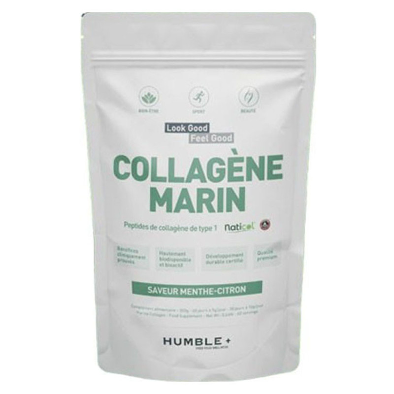 Humble+ Collagène Marin Beauté de la peau menthe citron vert 300gr