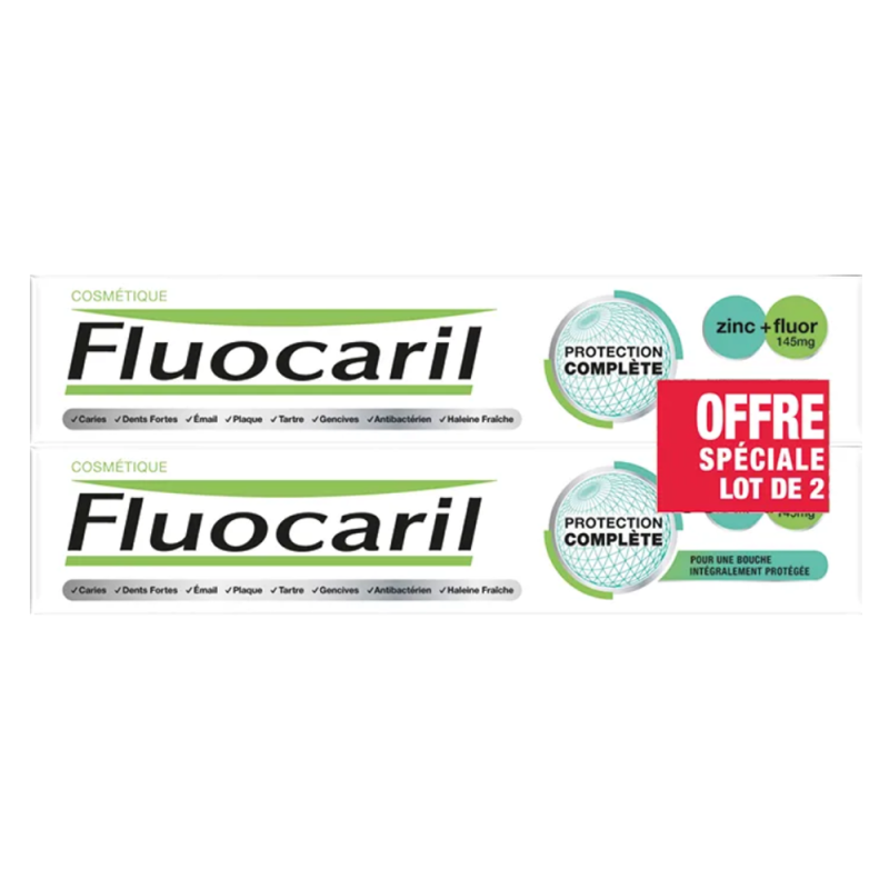 Fluocaril Dentifrice Protection Complète lot de 2x75ml Fluocaril Dentifrice Protection Complète lot de 2x75ml