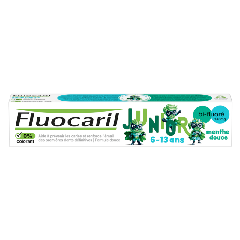 Fluocaril Junior Dentifrice 6-13 ans menthe douce 75ml Fluocaril Junior Dentifrice 6-13 ans menthe douce 75ml