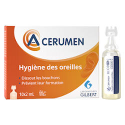 Gilbert A-Cerumen hygiène des oreilles 10 unidoses de 2ml
