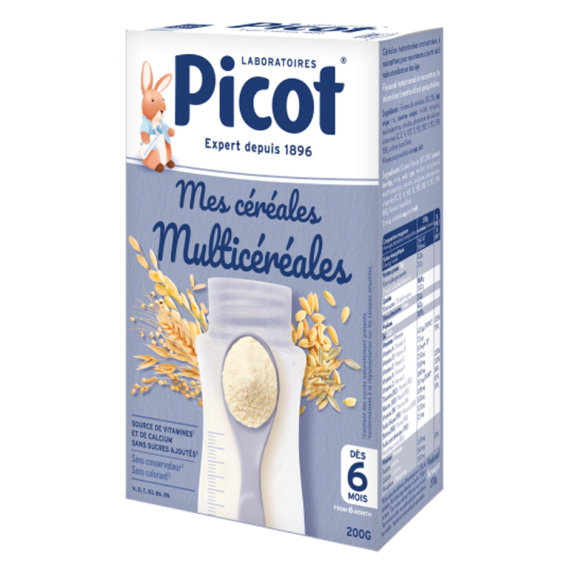 Picot Mes Céréales Multicéréales dès 6 mois 200gr Picot Mes Céréales Multicéréales dès 6 mois 200gr