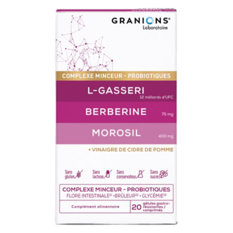 Granions Complexe Minceur probiotiques 20 gélules Granions Complexe Minceur probiotiques 20 gélules