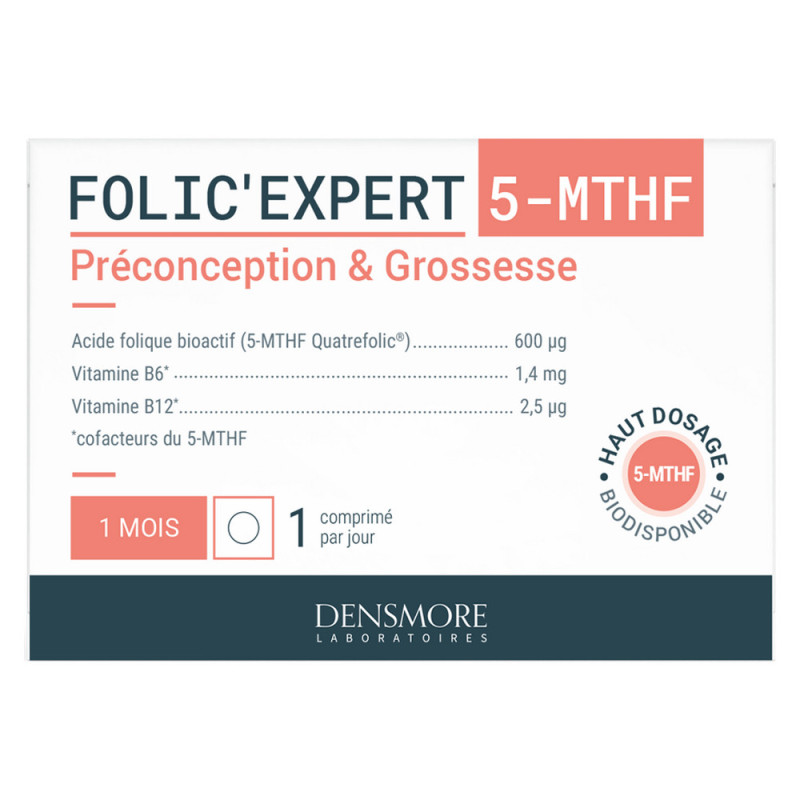 Densmore Folic'Expert 5-MTHF Préconception & grossesse 30 comprimés