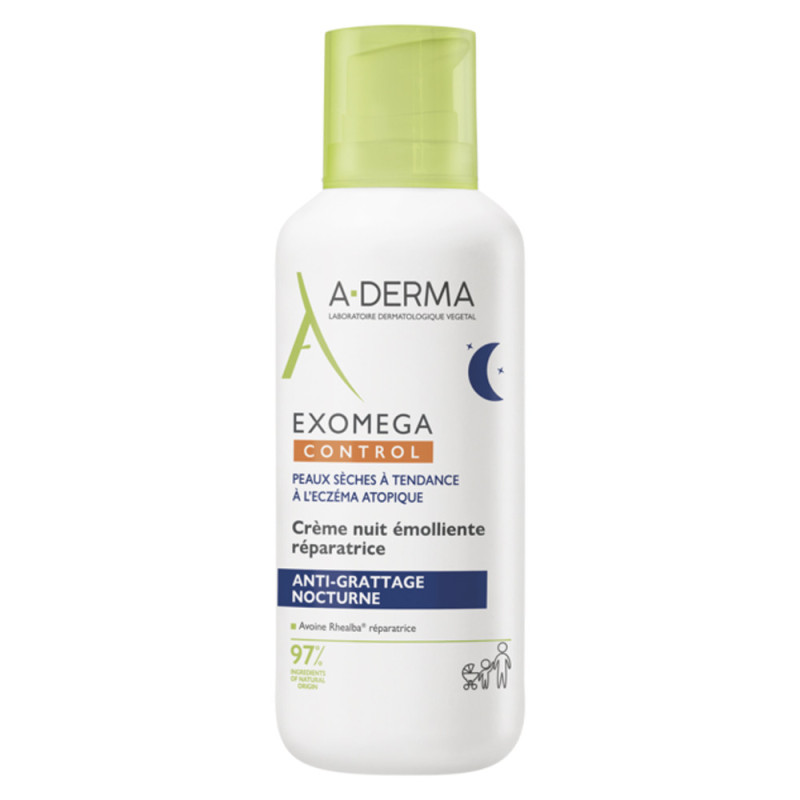A-Derma Exomega Control Crème nuit émolliente réparatrice 400ml A-Derma Exomega Control Crème nuit émolliente réparatrice 400ml