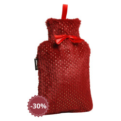 Calindoo Bouillotte avec Housse rouge brillant