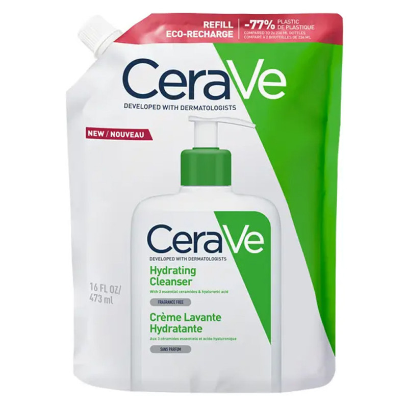 CeraVe Crème lavante hydratante eco-recharge 473ml