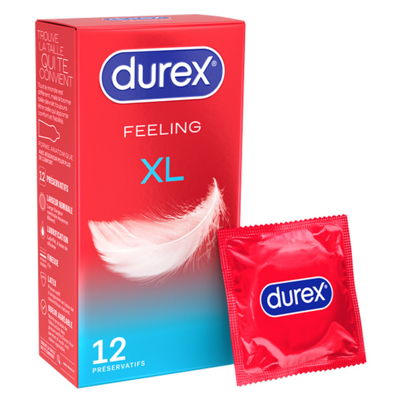 Durex Feeling XL 12 préservatifs Durex Feeling XL 12 préservatifs