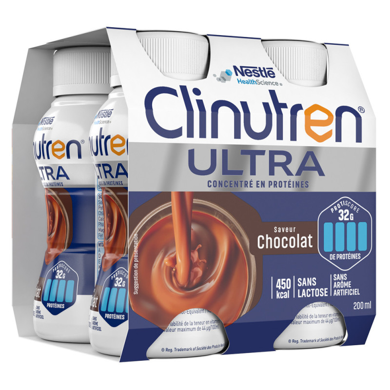 Clinutren Ultra saveur praliné lot de 4 x 200ml