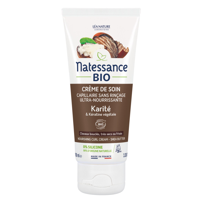 Natessance Crème de soin capillaire sans rinçage bio 100ml