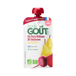 Good Goût Poire Betterave Purée de fruits et légumes bio 120gr