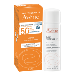 Avène Crème SPF50+ 50ml + Spray d’Eau Thermale 50ml offerte