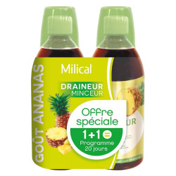 Milical Draineur Minceur Ultra Ananas lot de 2x500ml