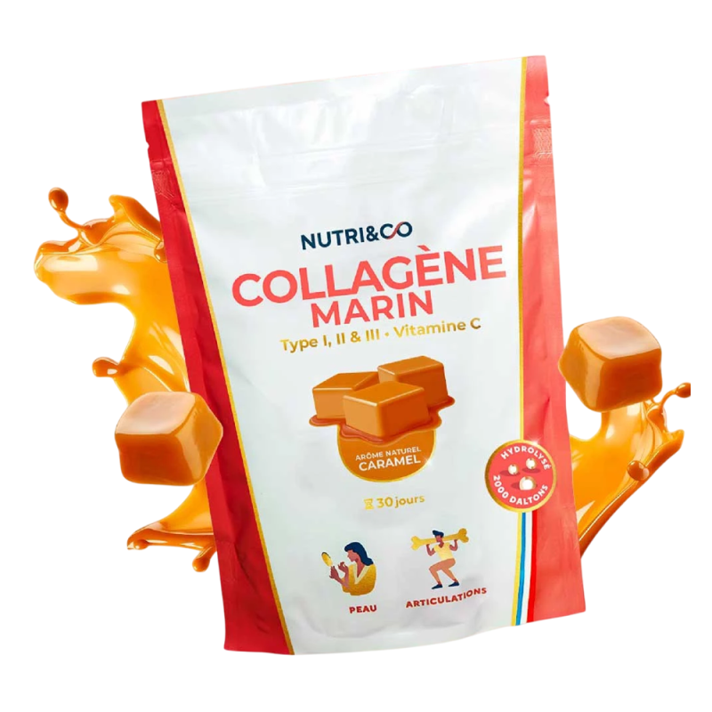 Nutri&Co Collagène Marin arôme naturel caramel 180gr Nutri&Co Collagène Marin arôme naturel caramel 180gr