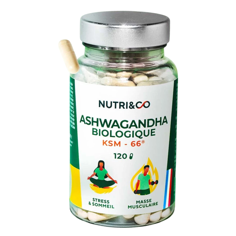Nutri&Co Ashwagandha KSM-66 bio 120 gélules Nutri&Co Ashwagandha KSM-66 bio 120 gélules