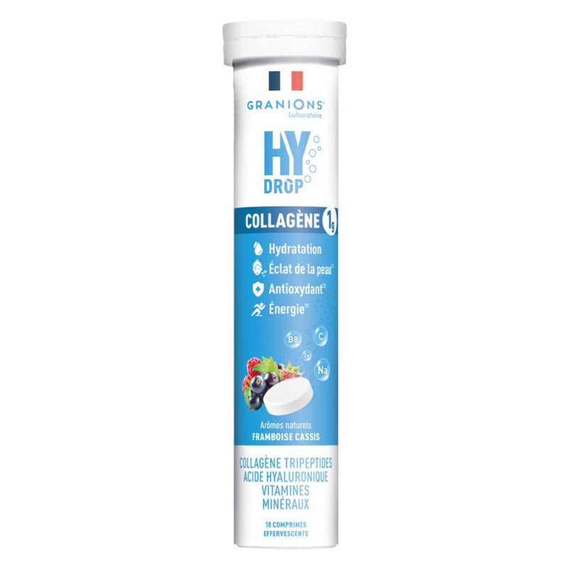 Granions Hydrop Collagène Framboise-cassis 18 comprimés Granions Hydrop Collagène Framboise-cassis 18 comprimés