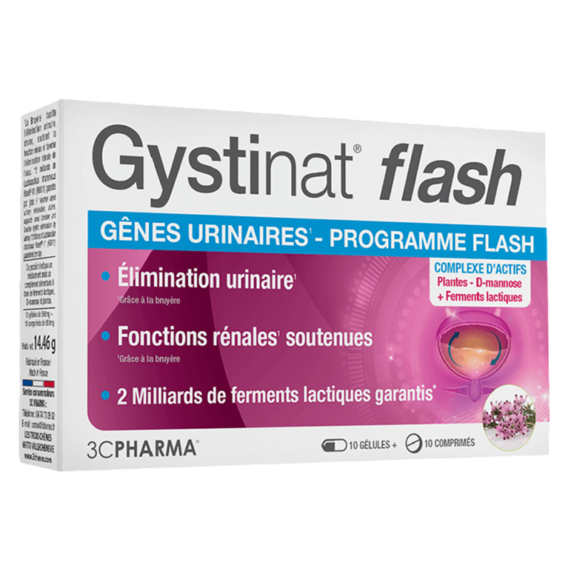 3C Pharma Gystinat Flash 10 gélules + 10 comprimés