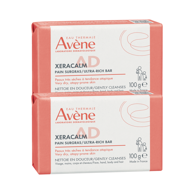 Avène XeraCalm A.D Pain surgras nettoyant 2x100gr Avène XeraCalm A.D Pain surgras nettoyant 2x100gr