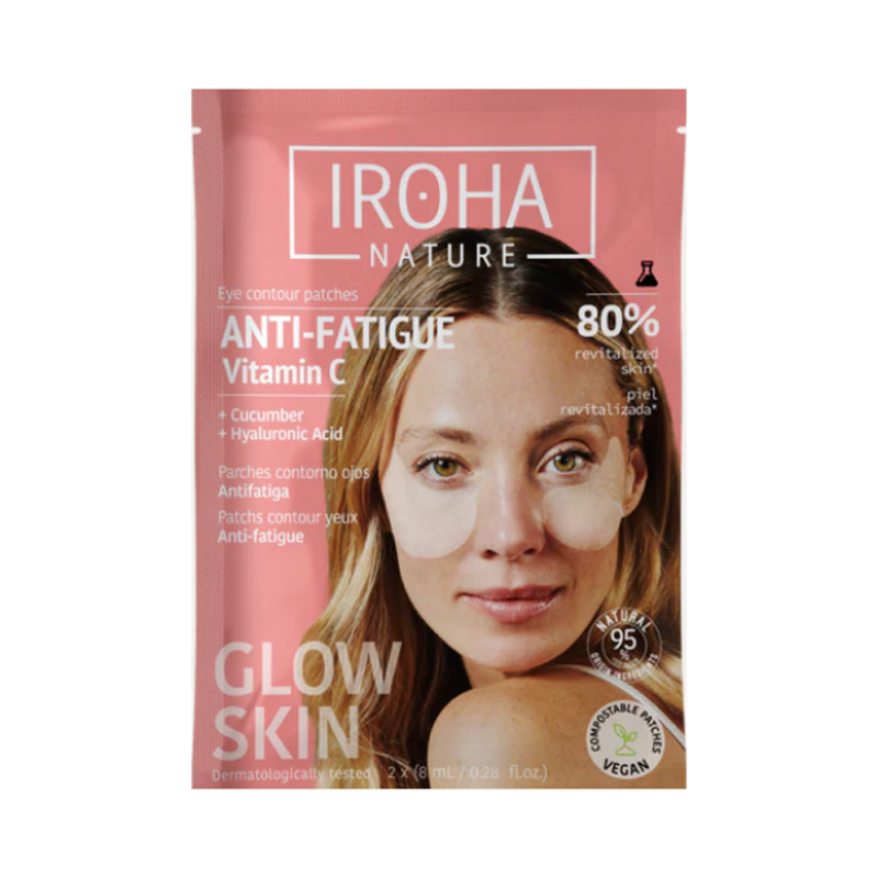 Iroha Nature Patchs contour des yeux anti-fatigue et illuminateur à la vitamine C