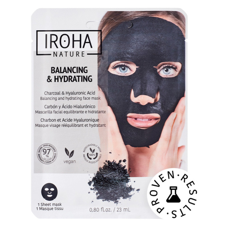 Iroha Nature Masque au charbon équilibrant et hydratant 1 unité