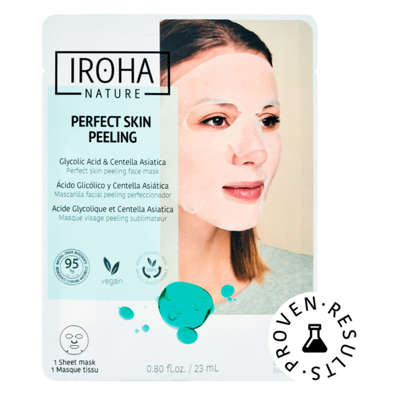 Iroha Nature Masque peeling en tissu une peau parfaite 23ml