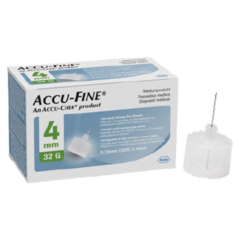 Accu-Fine Aiguilles 32G 4mm 100 pièces Accu-Fine Aiguilles 32G 4mm 100 pièces