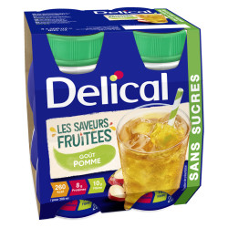 Delical Boissons Fruitées sans sucres saveurs Pomme 4x200ml