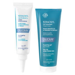 Ducray Keracnyl Glycolic+ 30ml + Keracnyl Gel moussant 40ml