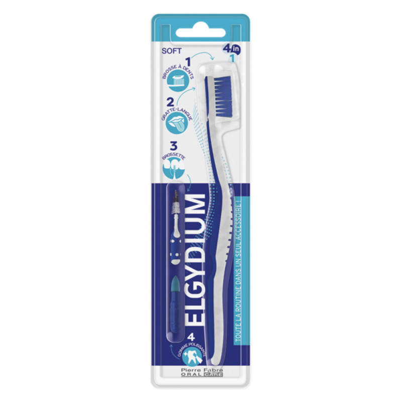 Elgydium Brosse à dents 4in1 Médium Elgydium Brosse à dents 4in1 Médium