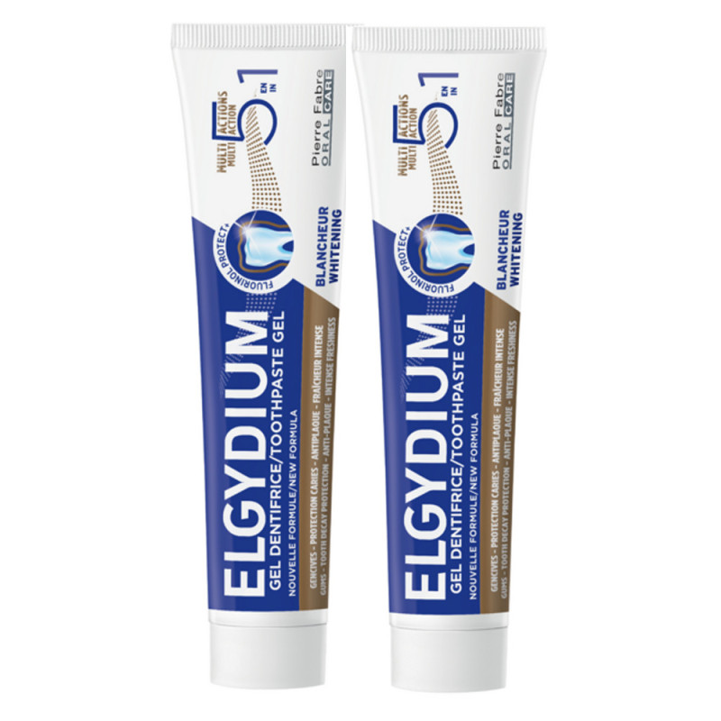 Elgydium Multi-actions Gel dentifrice lot 2x75ml