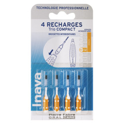 Inava Trio Compact Brossettes interdentaires Orange 4 recharges