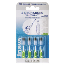 Inava Trio Compact Brossettes interdentaires Verte 4 recharges