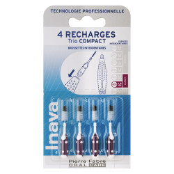 Inava Trio Compact Brossettes interdentaires Violette 4 recharges